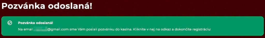 overenie e-mailu v kasíne eurogold