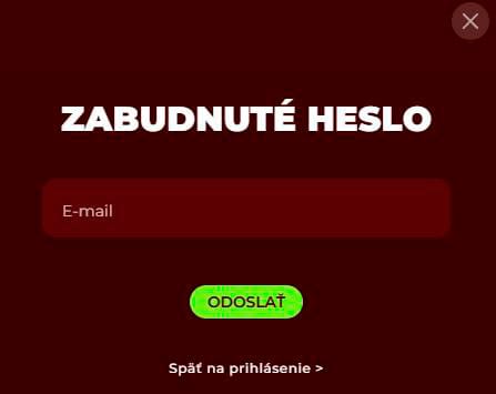 obnoviť heslo v kasíne eurogold